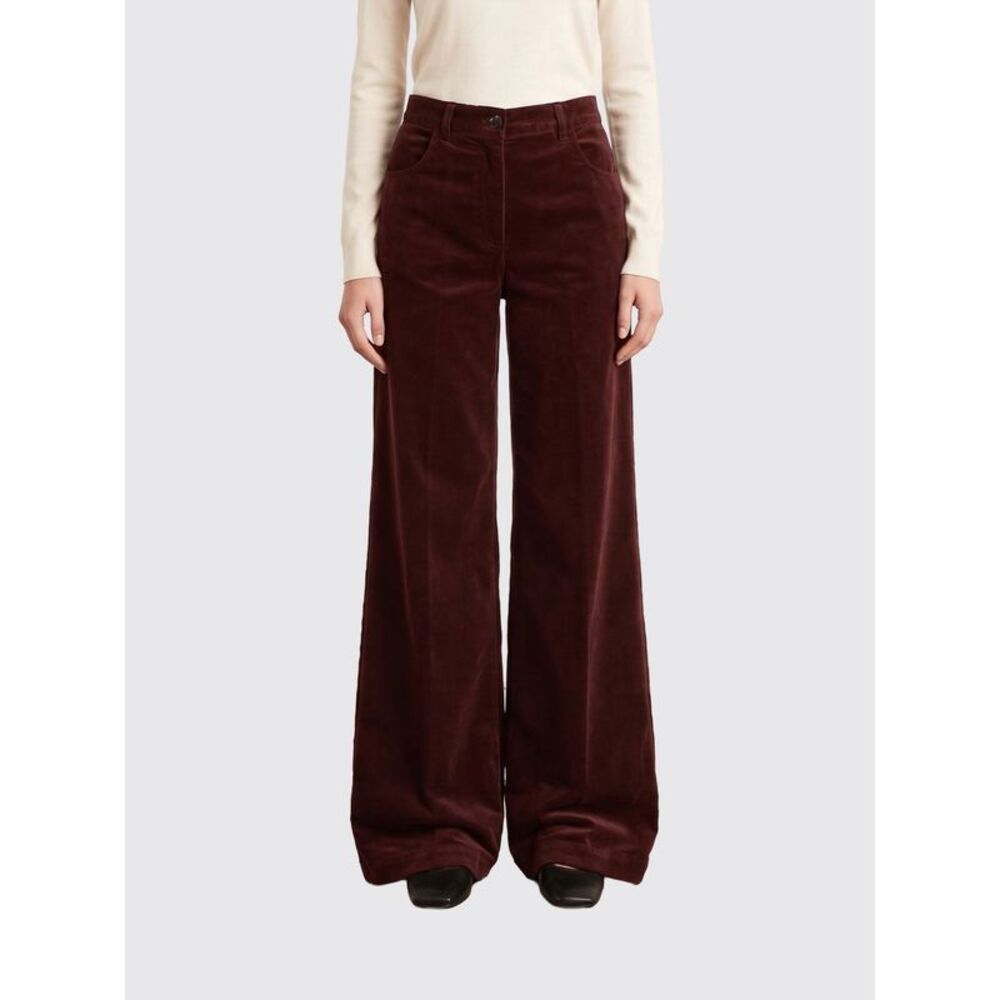 Aspesi Women Mid-Rise Flared Velvet Trousers Aspesi